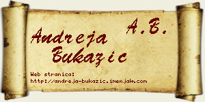 Andreja Bukazić vizit kartica